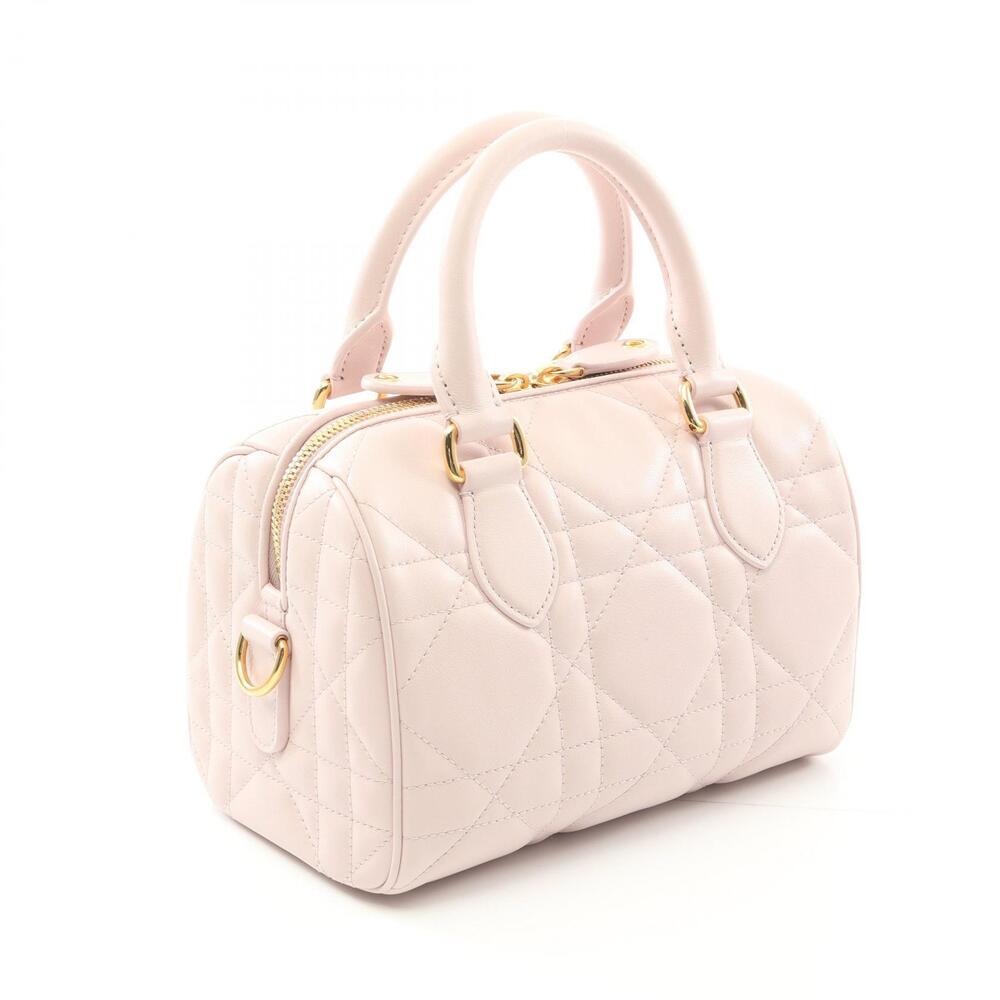 Dior Leather Handbag Groove Pink Cannage - Picture 1 of 5